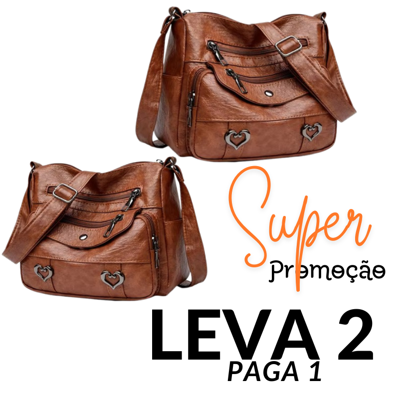 Bolsa de couro feminina Elegance - Pague 1 Leve 2