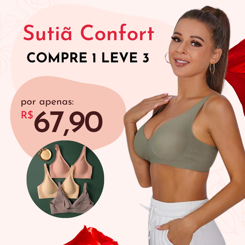 Sutiã Confort Premium - QUEIMA DE ESTOQUE (COMPRE 1 LEVE 3)